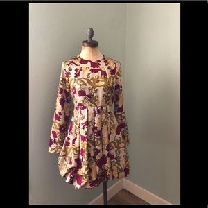 ONE OF A KIND!! Vintage! Art Deco long-sleeved dress.